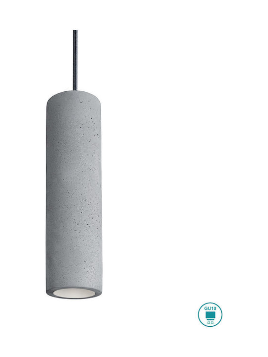 Viokef Phenix Pendant Light Suspension Bell for Socket GU10 Gray