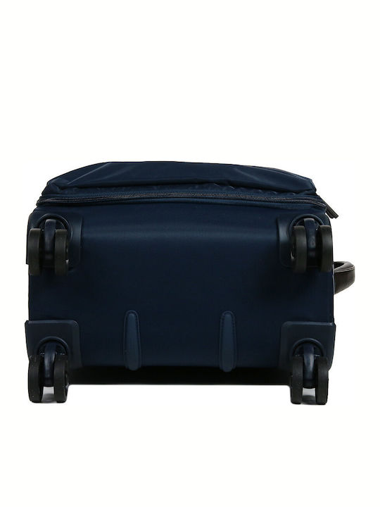 Airtex Paris Cabin Travel Suitcase Fabric Navy Blue with 4 Wheels Height 55cm 25451-03