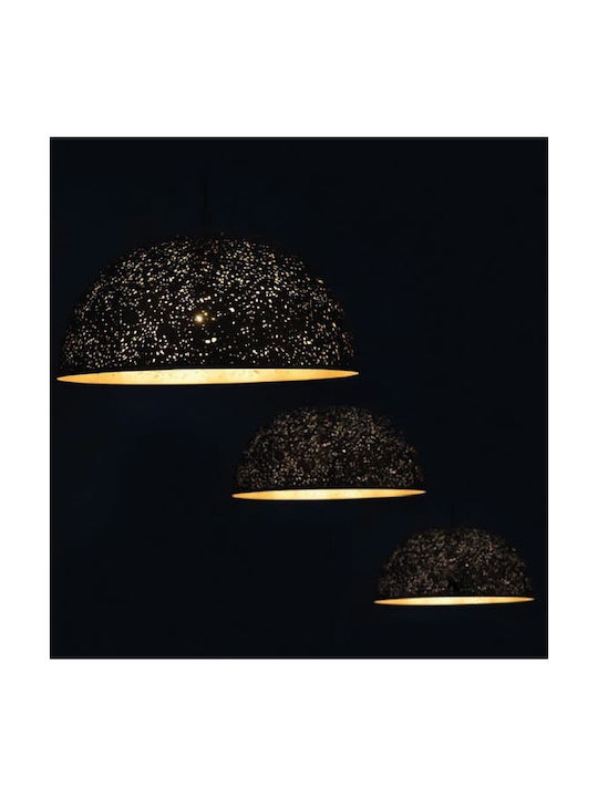 Aca Planetario Pendant Light Black Bell with Socket E27 40.5cm