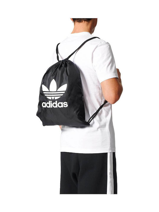 Adidas Trefoil Unisex Τσάντα Πλάτης Γυμναστηρίου Μαύρη