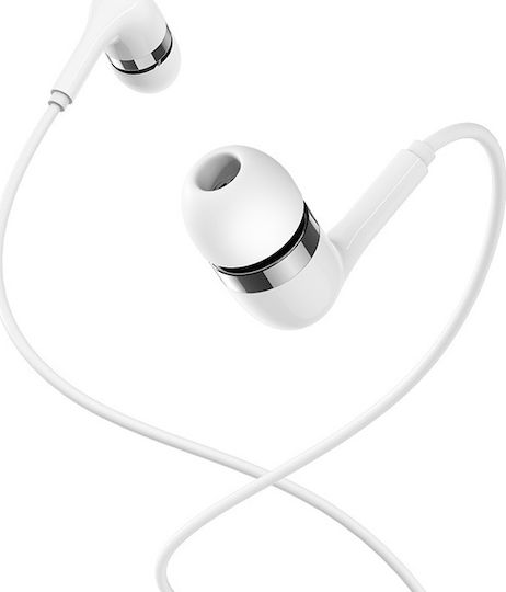 Borofone BM39 Refined Chant În ureche Handsfree cu Mufă 3.5mm Alb