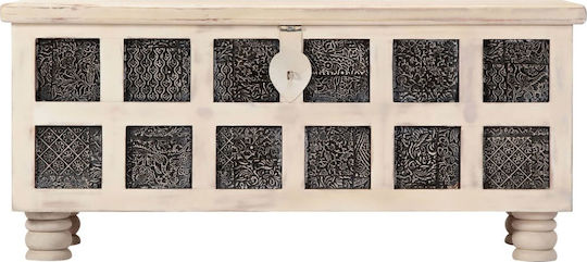 vidaXL Trunchi decorativ Lemn Alb 110x40x45buc