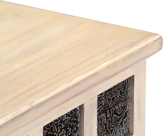 vidaXL Trunchi decorativ Lemn Alb 110x40x45buc