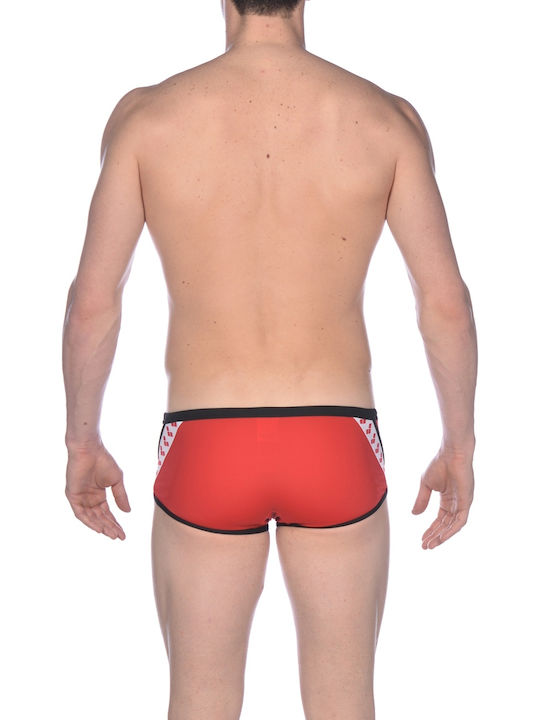 Arena Team Stripe Herren Badebekleidung Slip Rot Gestreift