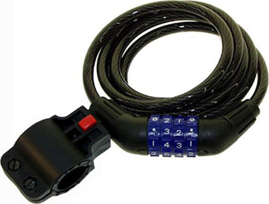 M-Wave Digit DS 8.15 Bicycle Cable Lock with Combination Black