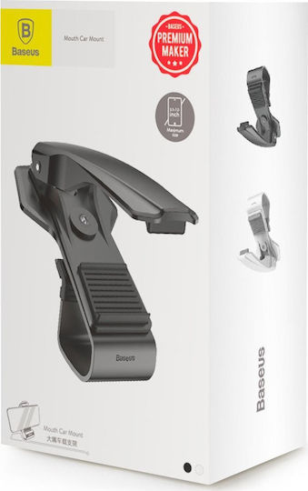 Baseus Big Mouth Car Mount Βάση Κινητού Αυτοκινήτου 3.5" - 7" με Κλιπ-Μανταλάκι Μαύρη