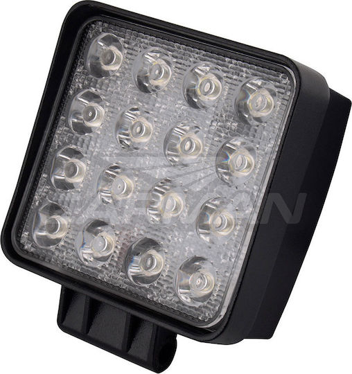 Squareς Waterproof Headlights Car LED Universal 12 - 32V 48W 10cm 1pcs
