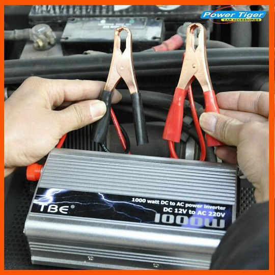 Factory TBE1000W Car Inverter Modified Sinewave 1000W to Converter 12V DC in 220V AC with 1xUSB