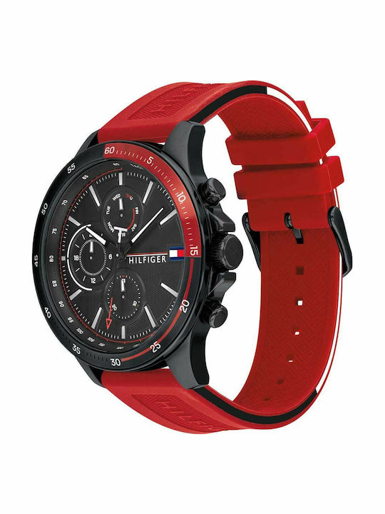 Tommy Hilfiger Bank Ρολόι Μπαταρίας με Καουτσούκ Λουράκι Tommy Hilfiger Bank Ρολόι Μπαταρίας με Καουτσούκ Λουράκι