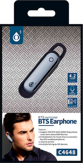 Moveteck C4648 Earbud Bluetooth Handsfree Ακουστικό Μαύρο