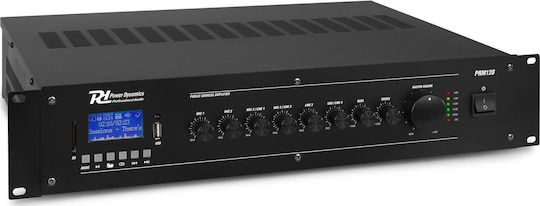 Power Dynamics PRM120 Commercial Preamplifier 6 Channels 120W/8Ω 120W/100V And Connections USB/FM/Bluetooth 952.152