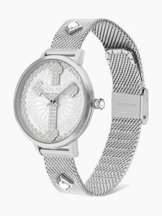 Police Socotra Дамски Часовник 36mm Кварцов Сребрист