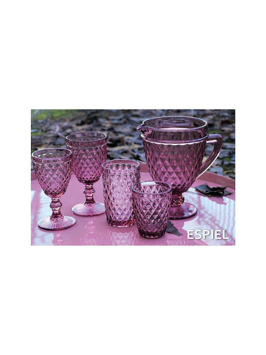 Espiel Tristar Pahar pentru Vin Alb și Roșu din Sticlă în Culoare Violet Pahar 200ml 1buc