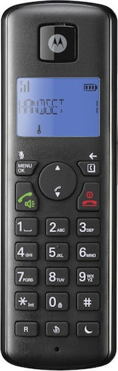 Motorola T401+ Cordless Phone with Greek Menu Black
