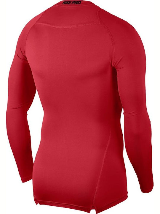 Nike Pro Ανδρική Ισοθερμική Μακρυμάνικη Μπλούζα Compression Κόκκινη