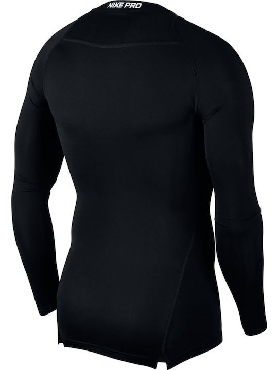 Nike Pro Ανδρική Ισοθερμική Μακρυμάνικη Μπλούζα Compression Μαύρη