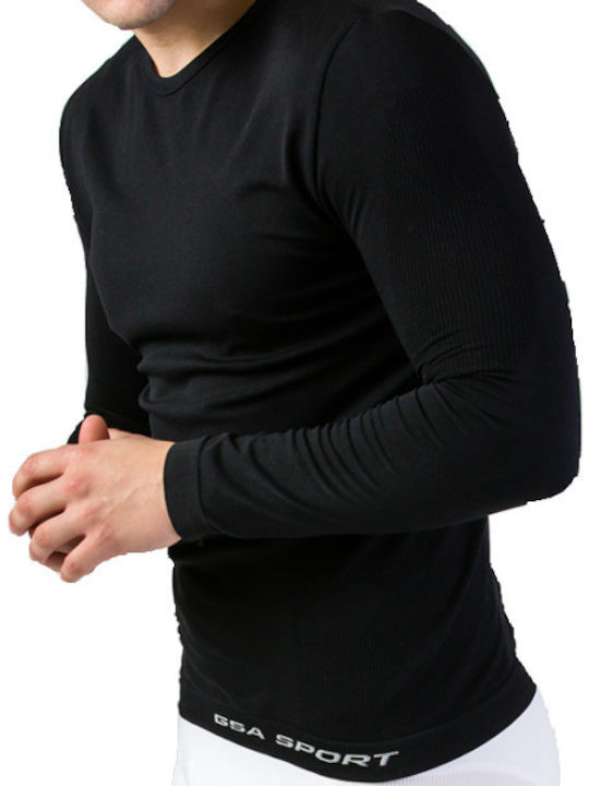 GSA Seamless Thermal Men's Thermals Long-Sleeved Shirt Black