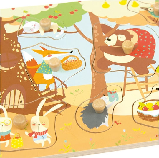Holz Kinder Steckpuzzle Wald 8pcs Andreu Toys