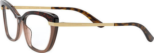 Dolce & Gabbana Women's Butterfly Brown Tortoise Prescription Eyeglass Frames DG3325 3256