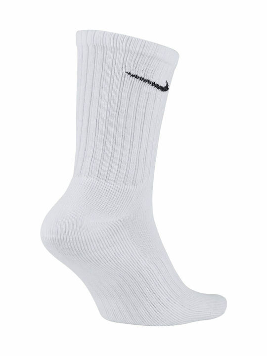 Nike Value Cotton Κάλτσες για Τέννις Λευκές 3 Ζεύγη