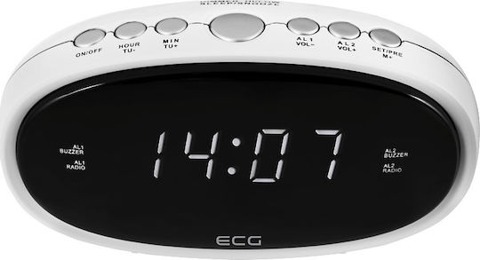 ECG RB 010 White Επιτραπέζιο Ψηφιακό Ρολόι Λευκό RB010 ECG RB 010 White Επιτραπέζιο Ψηφιακό Ρολόι Λευκό RB010