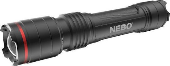 Nebo Rechargeable Flashlight LED Waterproof IPX7 with Maximum Brightness 1800lm RedlineX Black