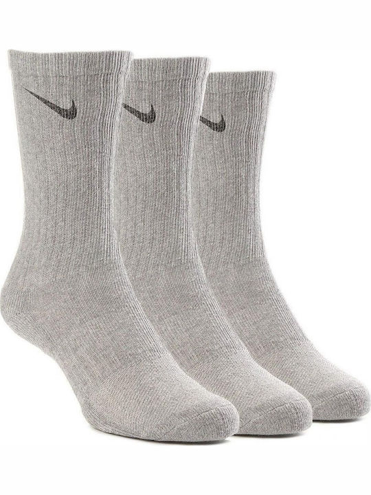 Nike Αθλητικές Παιδικές Κάλτσες Μακριές για Αγόρι Γκρι 3 Ζευγάρια