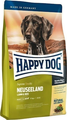 Happy Dog Sensible Neuseeland 12.5kg Trockenfutter ohne Gluten für erwachsene Hunde mittlerer & großer Rassen mit Lamm und Reis