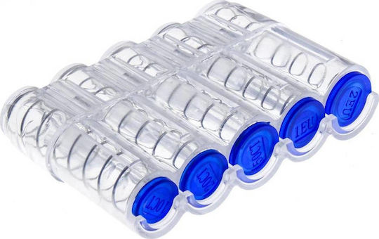 Plastic Portable Coin Holder with 5 Number of Spit 13x8.3cm G2694