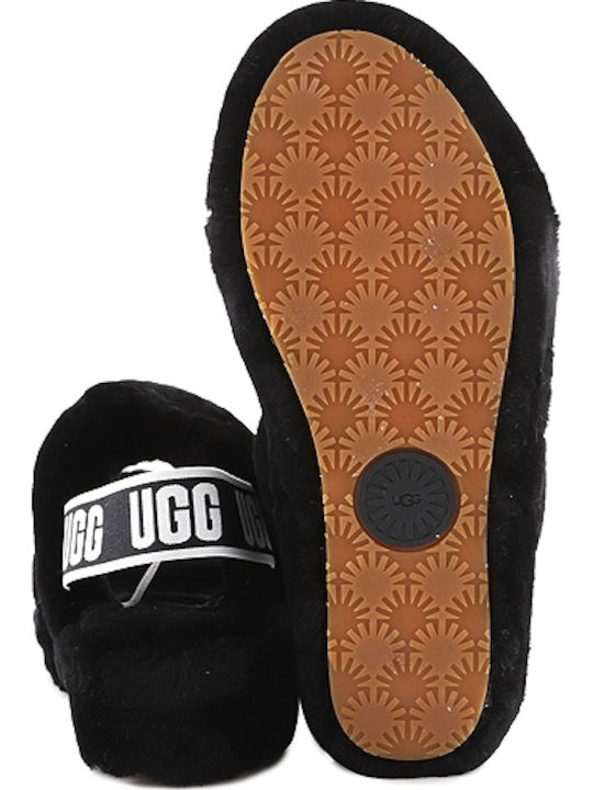 Ugg Australia Oh Yeah Winter Women's Slippers with fur in Black color