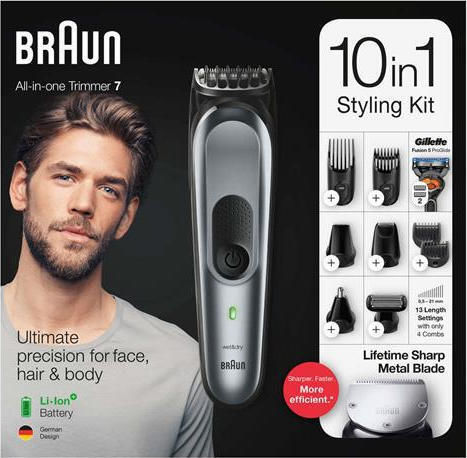 Braun Set Rechargeable Hair Clipper Gray MGK7221