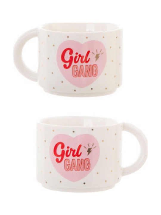 Sass & Belle Girl Gang Ceramic Cup White 2pcs