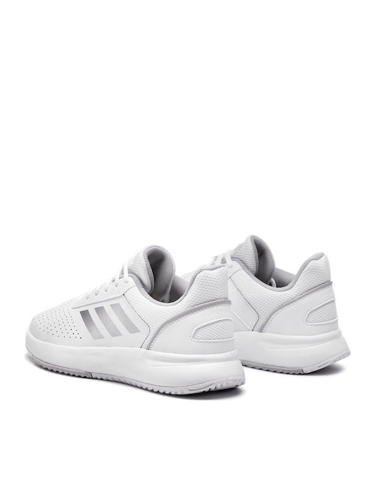 adidas Courtsmash Women's Tennis Shoes for All Courts Cloud White / Matte Silver / Grey Two