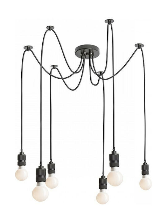 Rendl Light Studio Cindy VI Pendant Chandelier for 6 Bulbs E27 Black