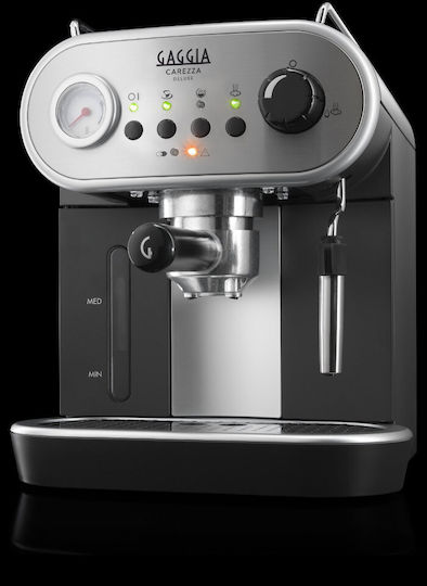 Gaggia Carezza Deluxe Μηχανή Espresso 1900W Πίεσης 15bar Μαύρη
