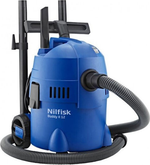 Nilfisk Buddy II 12 Vacuum Wet / Dry 1200W with Plastic Bin 12lt