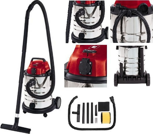Einhell 1930 Aspirator Lichide / Solide 1500W cu Inoxidabil Recipient 30lt