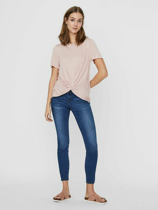Vero Moda Women's Summer Blouse Short Sleeve Sepia Rose
