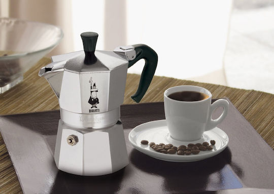 Bialetti Moka Express Espresso Pot 1 Cup Silver