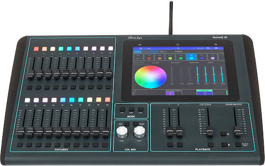 Chamsys QuickQ 10 DMX Контролер Конзола за Осветление с 512 Контролни Канали и Връзки USB (за компютър) / Ethernet