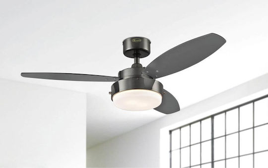 Westinghouse Alloy Ceiling Fan 105cm With Light Black Graphite