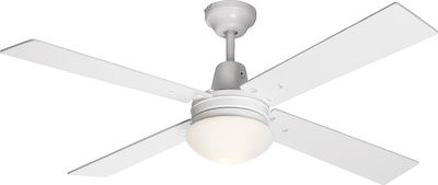 Lucci Air Airfusion Quest II 210339 Ceiling Fan 122cm with Light and Remote Control White