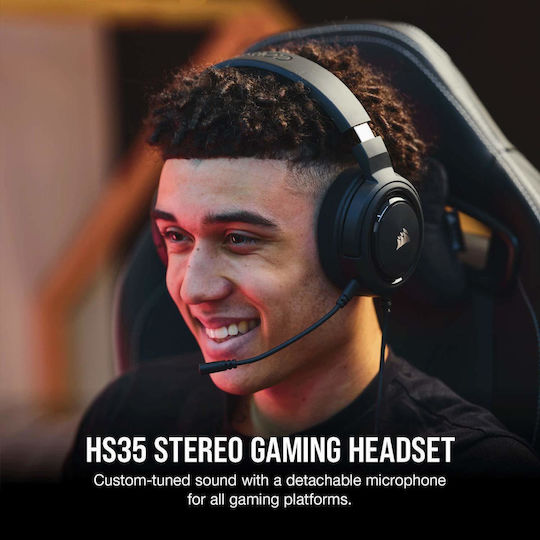 Corsair HS35 Über Ohr Gaming-Headset mit Verbindung 3,5mm Schwarz