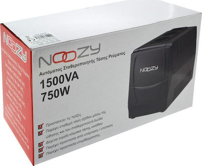 Noozy Compact Σταθεροποιητής Τάσης 1500VA με 3 Πρίζες Ρεύματος