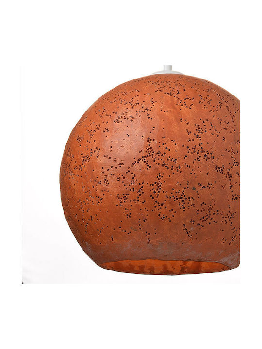 Aca Netto Brown Bell Pendant Ceiling Light with E27 Socket 35cm