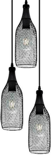 Elmark Pendant Light Black 28x28x138cm