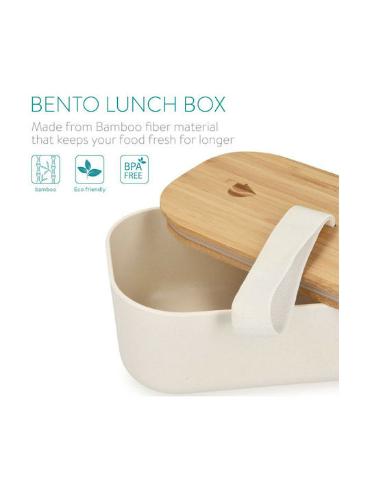 Navaris Bento Δοχείο Φαγητού Μπαμπού White 1lt