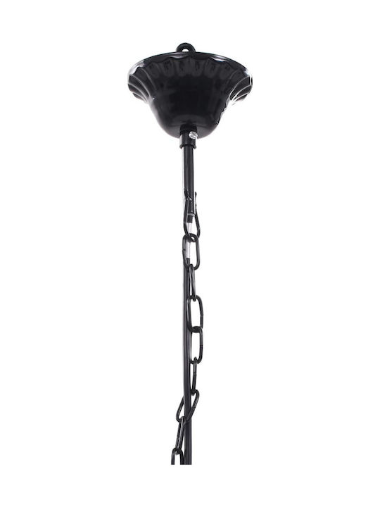 vidaXL Kronleuchter 5xE14 mit Kerzen Schwarz 240308