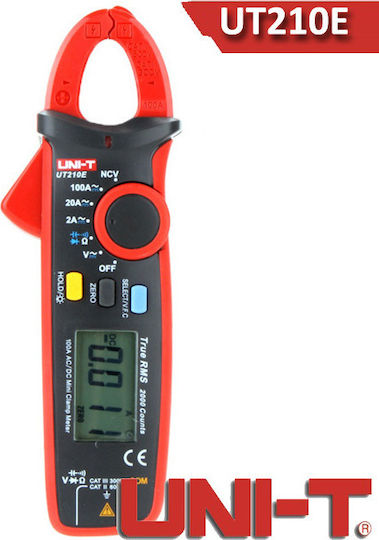 Uni-T Αμπεροτσιμπίδα Ψηφιακή 100A AC UT210E True RMS με Ακροδέκτες