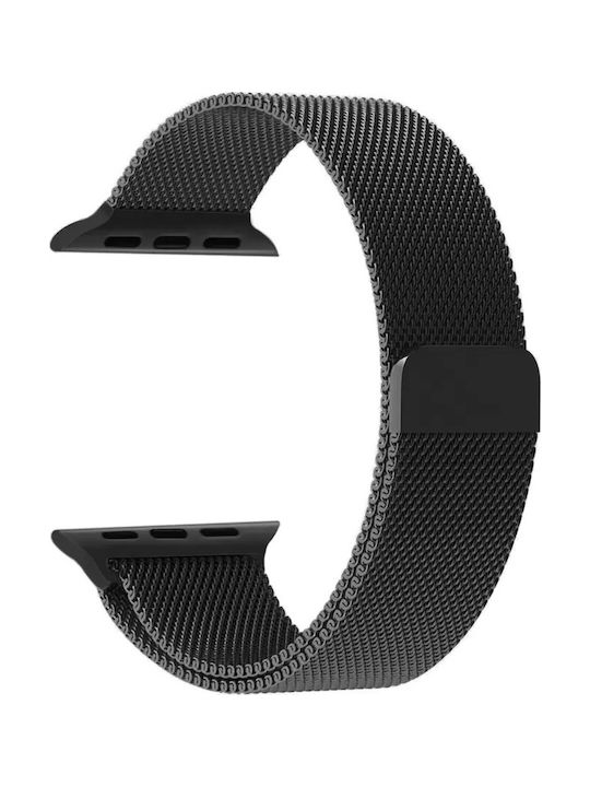 Tactical Milanese Loop Strap Stainless Steel Black (Apple Watch 38/40/41mm)